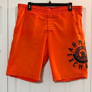 Armani Exchange Bold Orange Beach Shorts